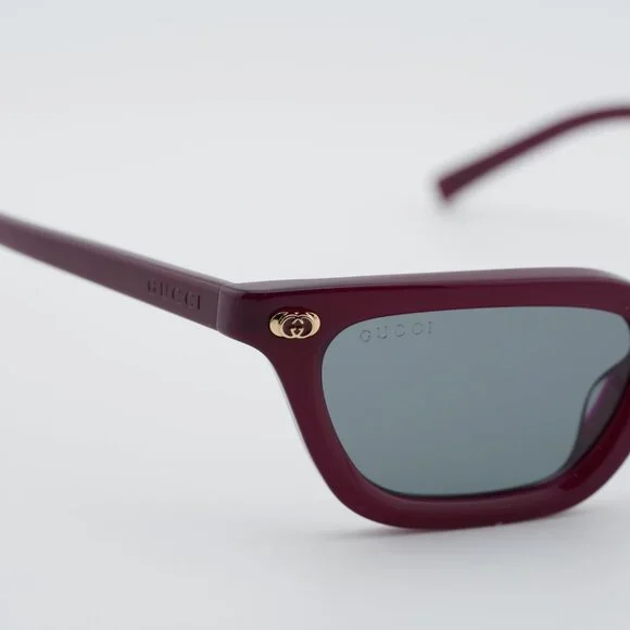 Gucci GG1944S 003 Sunglasses Plum Rectangle Frame, Smoke  display picture 1